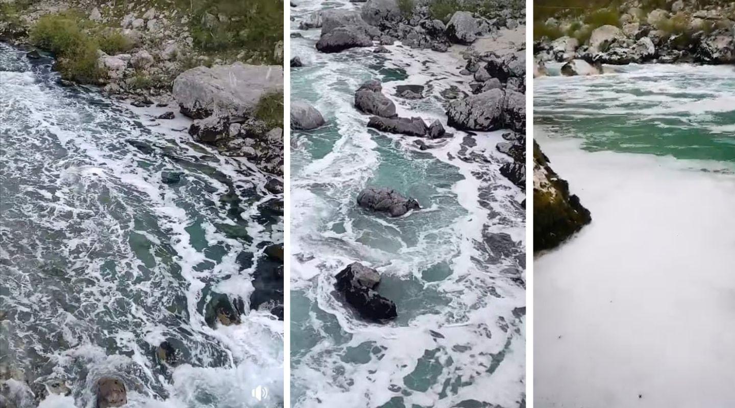 Immagine per Inquinamento nell'Isonzo in Slovenia, sostanze chimiche a Bovec